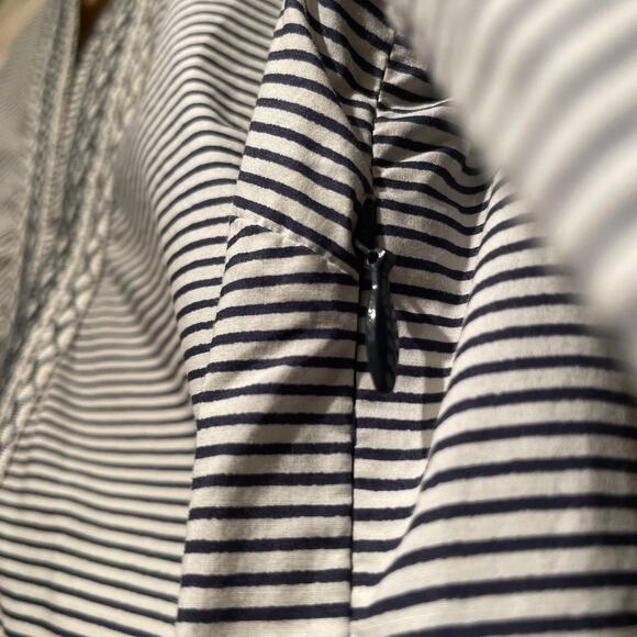 Tory Burch Tunic Dress 4 | Nautical Stripe Embroidered Shift Preppy Coastal $345 - Picture 10 of 10